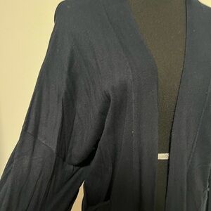 Zara Navy Blue Open Cardigan knit s L